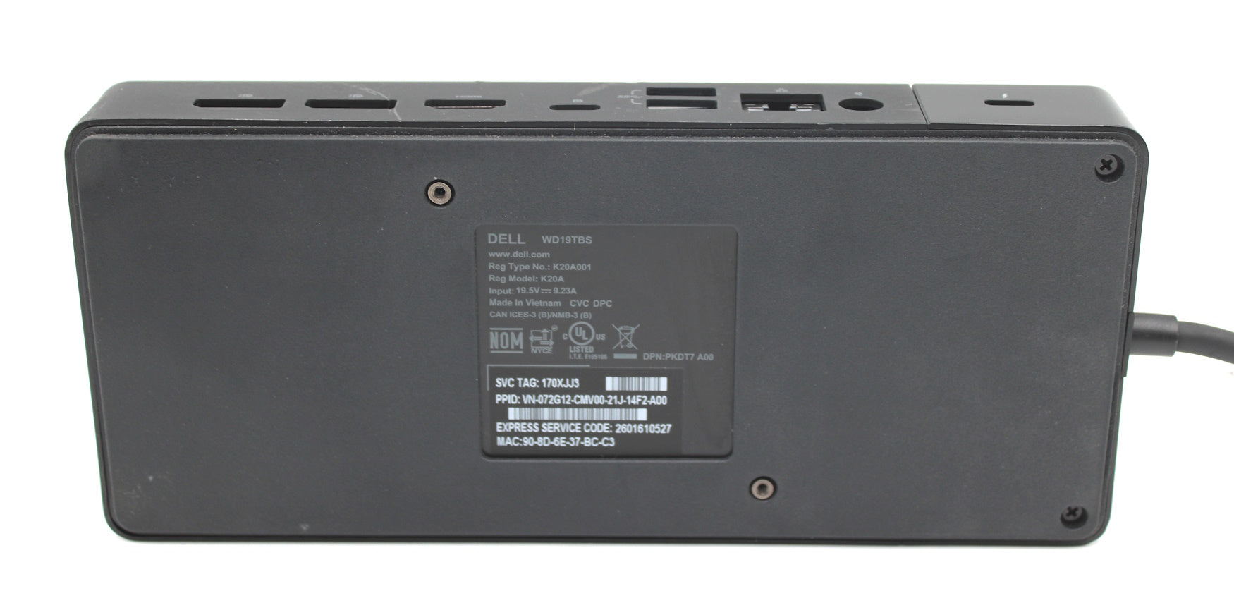(BTO BASE)Dell WD19TBS Docking Station