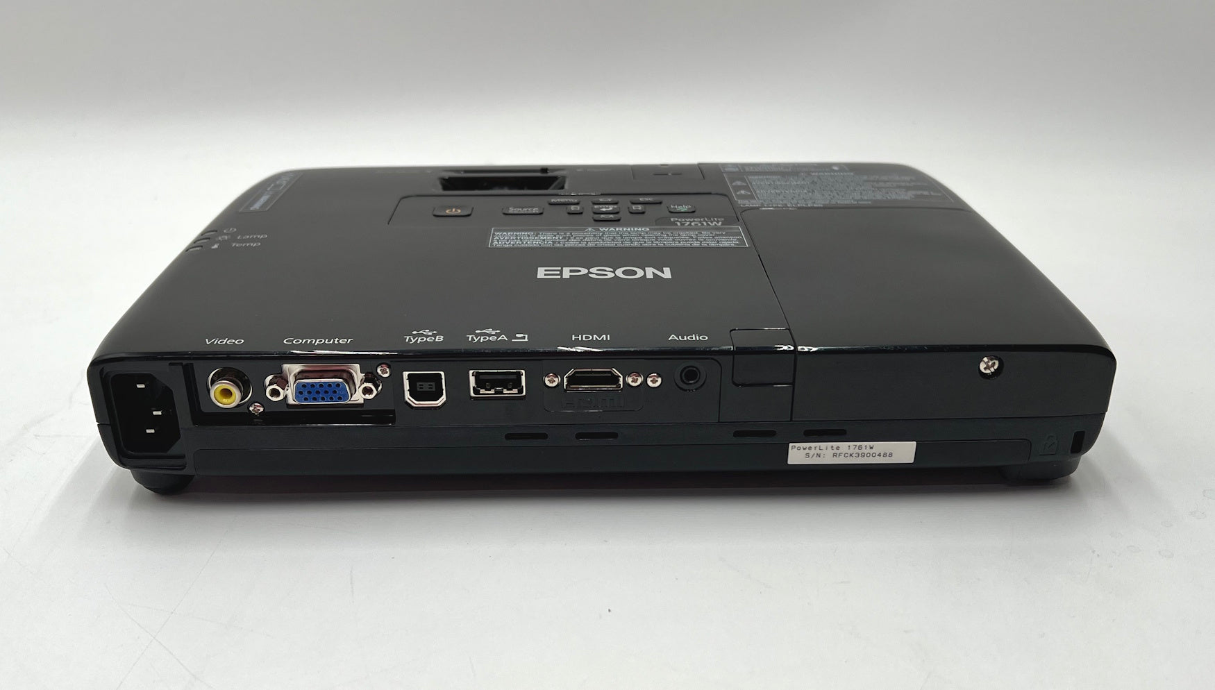 Epson PowerLite 1761W WXGA Projector *Less than 500 Hours*