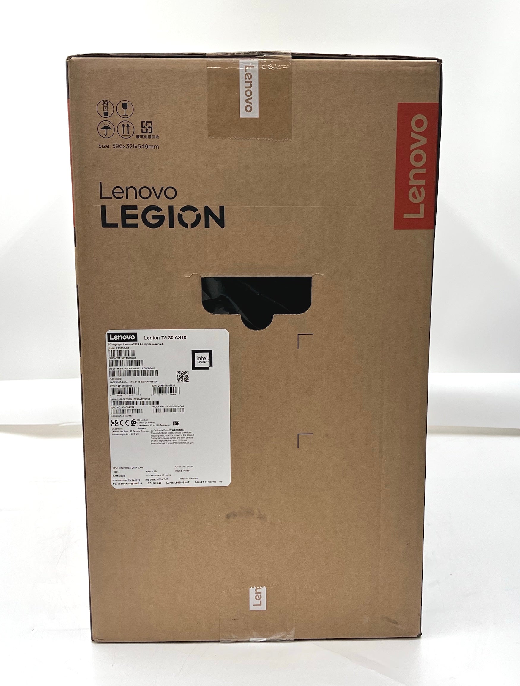 New Lenovo Legion T5 30IAS10 Intel Ultra 7 265F 32GB 1TB SSD