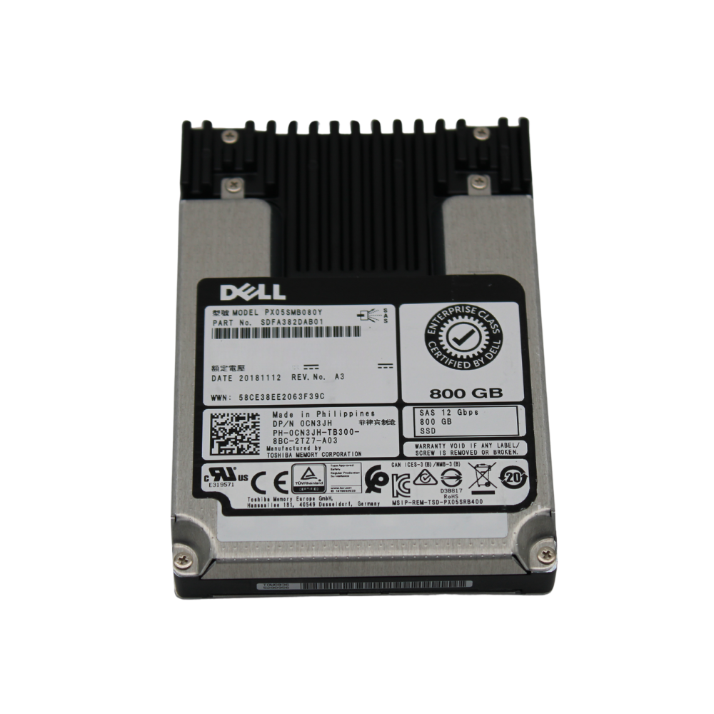 Dell Enterprise Class Toshiba PX05SMB080Y 800GB 12GBPS 2.5" SAS SSD