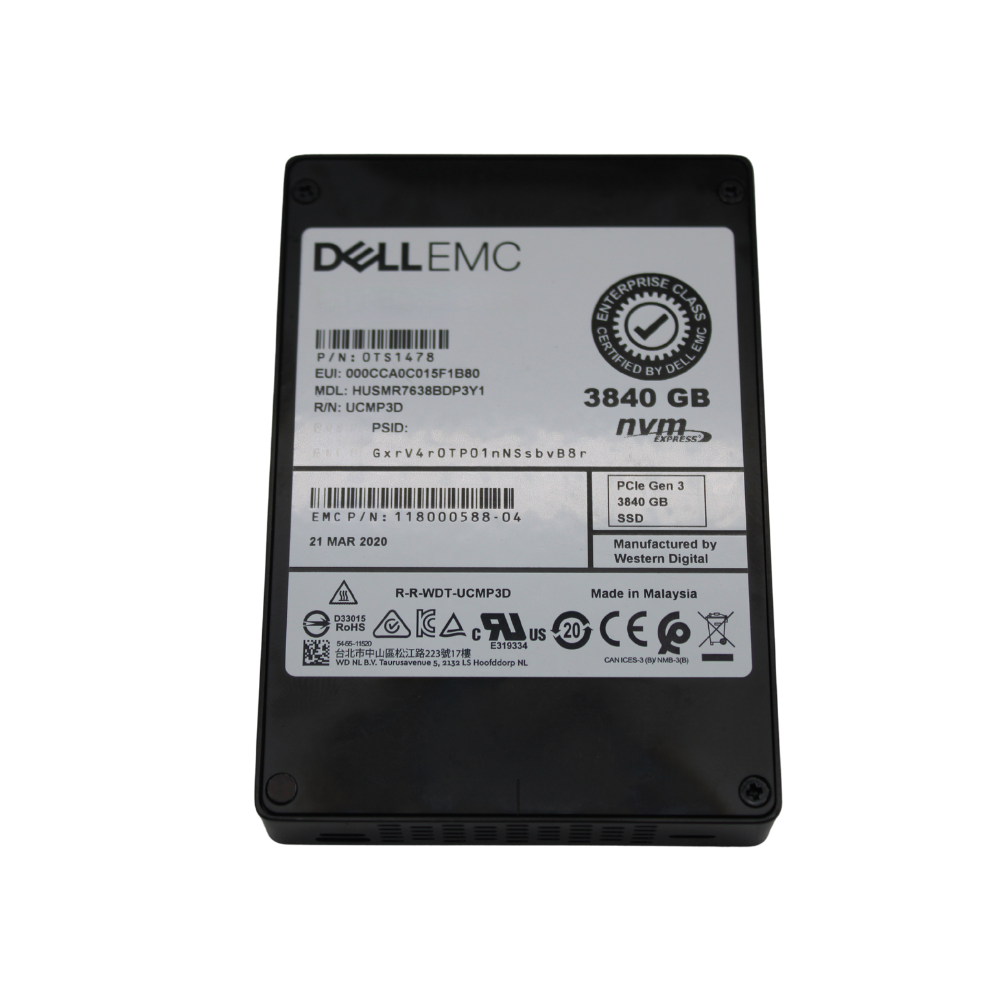 Dell EMC HUSMR7638BDP3Y1 3.84TB 2.5" SSD