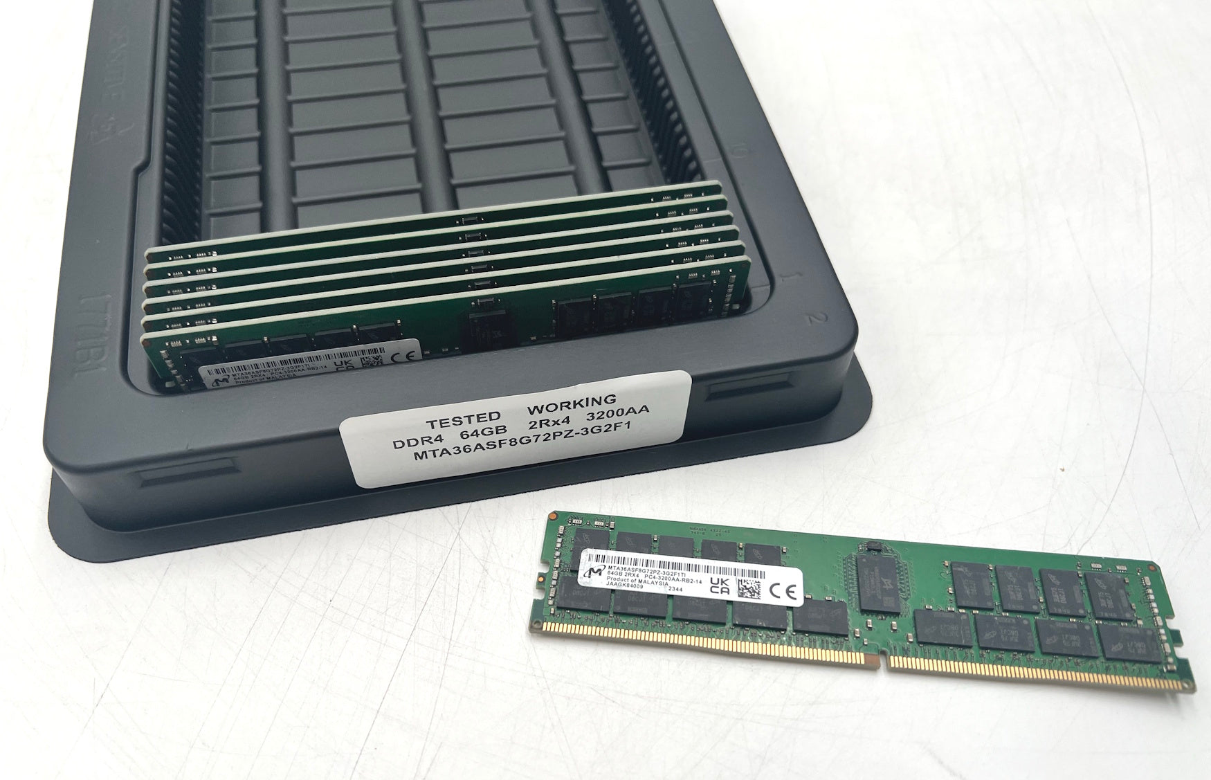 *Lot of 7* Micron 64GB 3200AA DDR4 Server Memory (MTA36ASF8G72PZ-3G2F1)