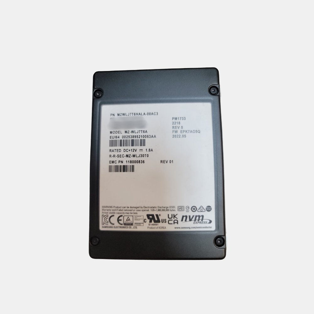Samsung PM1733 7.68TB NVME SSD - MZWLJ7T6HALA-00AC3