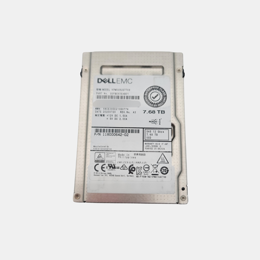 DELL EMC Toshiba P5R7T68A EMC7680 7.68TB SAS SSD