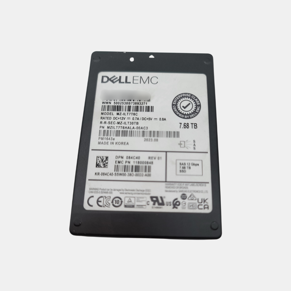 DELL EMC Toshiba  MZ-ILT7T6C 7.68TB SAS SSD - MZILT7T6HALA-00AC3