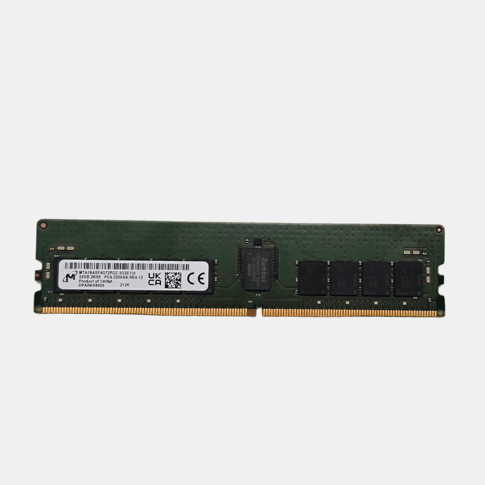 Micron MTA18ASF4G72PDZ-3G2E1UI 32GB DDR4-3200 ECC RDIMM PC4-25600 Server RAM Lot Of 10