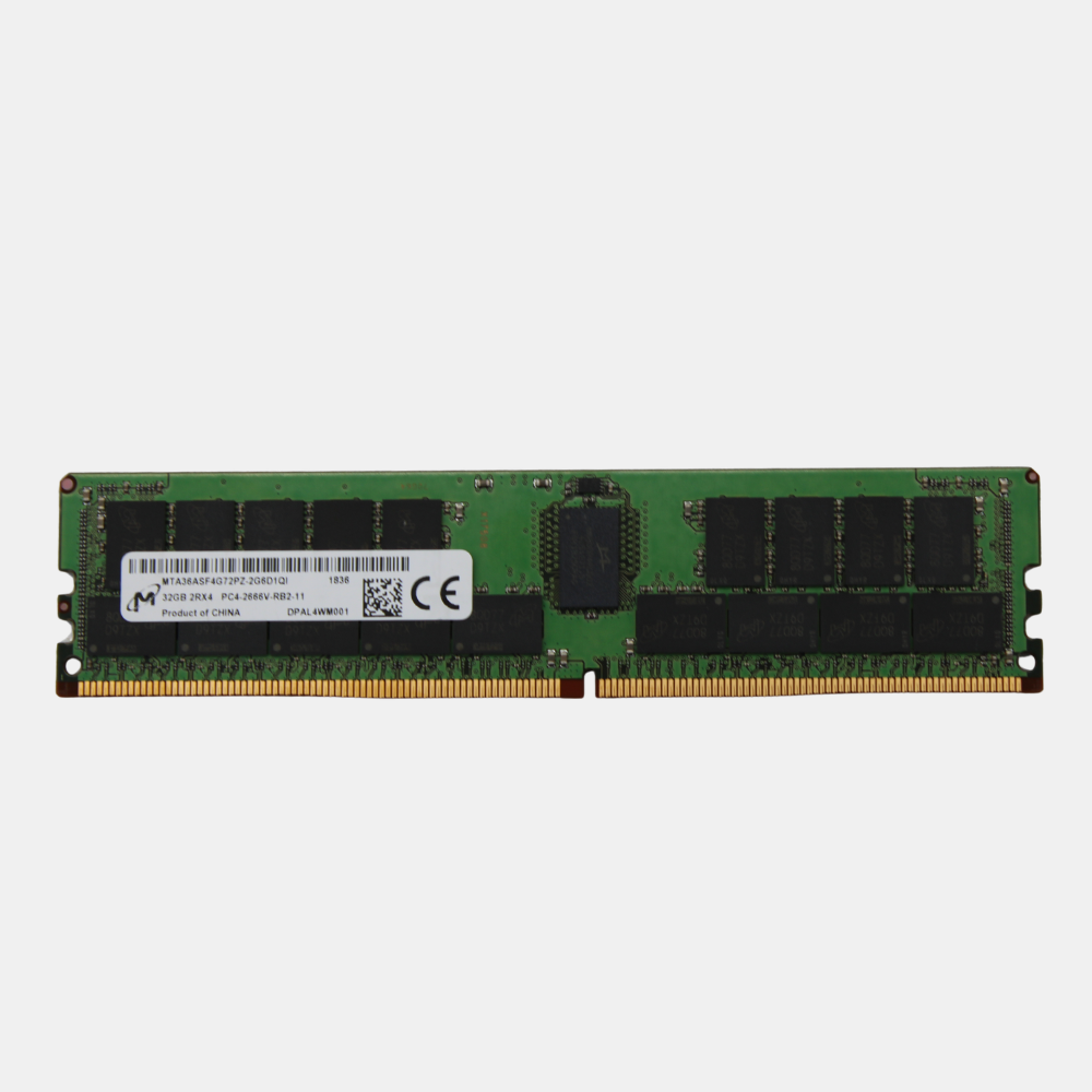 Micron 32GB DDR4 2666MHz PC4-21300 ECC RDIMM 2Rx4 Server Memory MTA36ASF4G72PZ-2G6D1QI Lot of 15