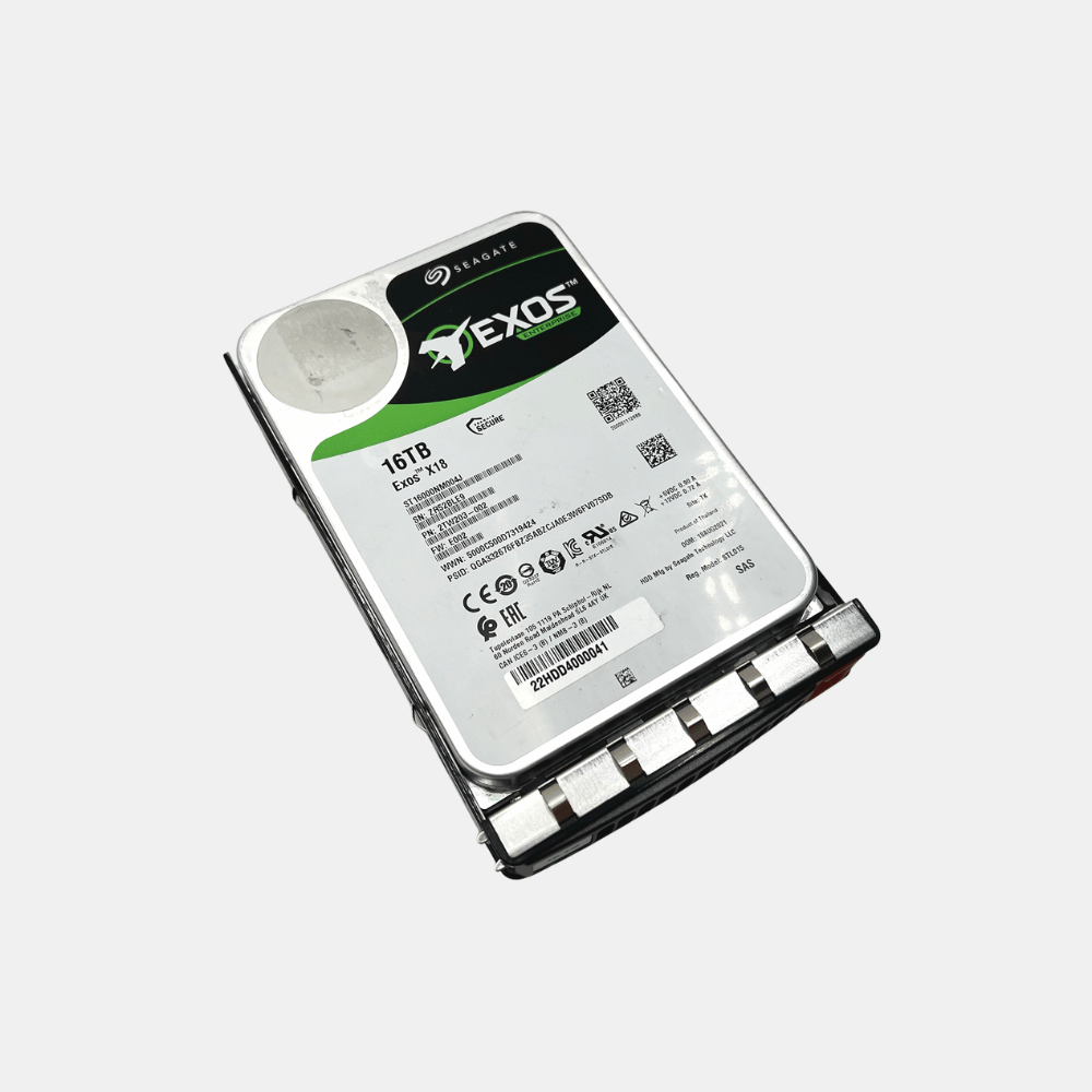 Seagate Exos X18 16TB SAS 7.2K 3.5" HDD ST16000NM004J - Health 95%+