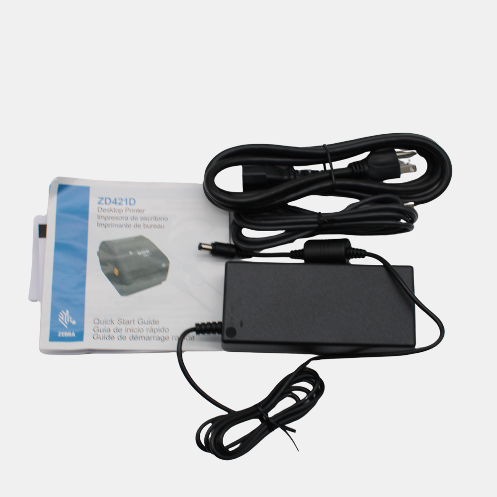 Zebra ZD421 ZD4AH42-D01E00EZ Thermal Label Printer w/ Power Supply & Box