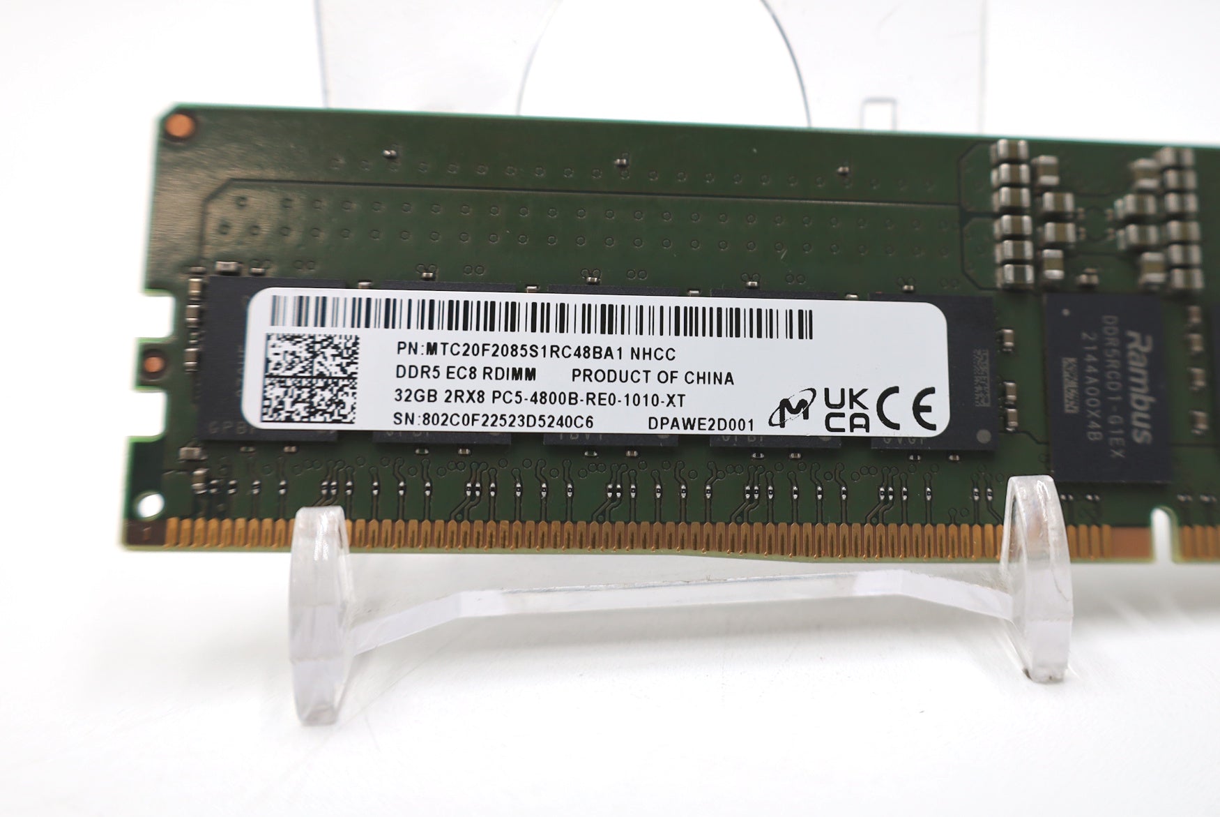 Micron 32GB Server RAM 2Rx8 PC5-4800B (MTC20F2085S1RC48BA1)