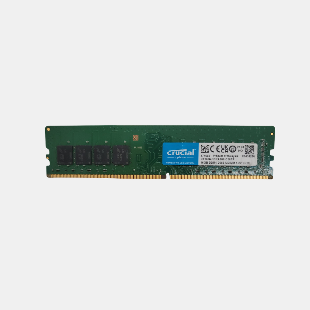 Micron Crucial CT16G4DFRA266.C16FP 16GB 2666 DDR4 UDIMM Memory (LOT OF 2)