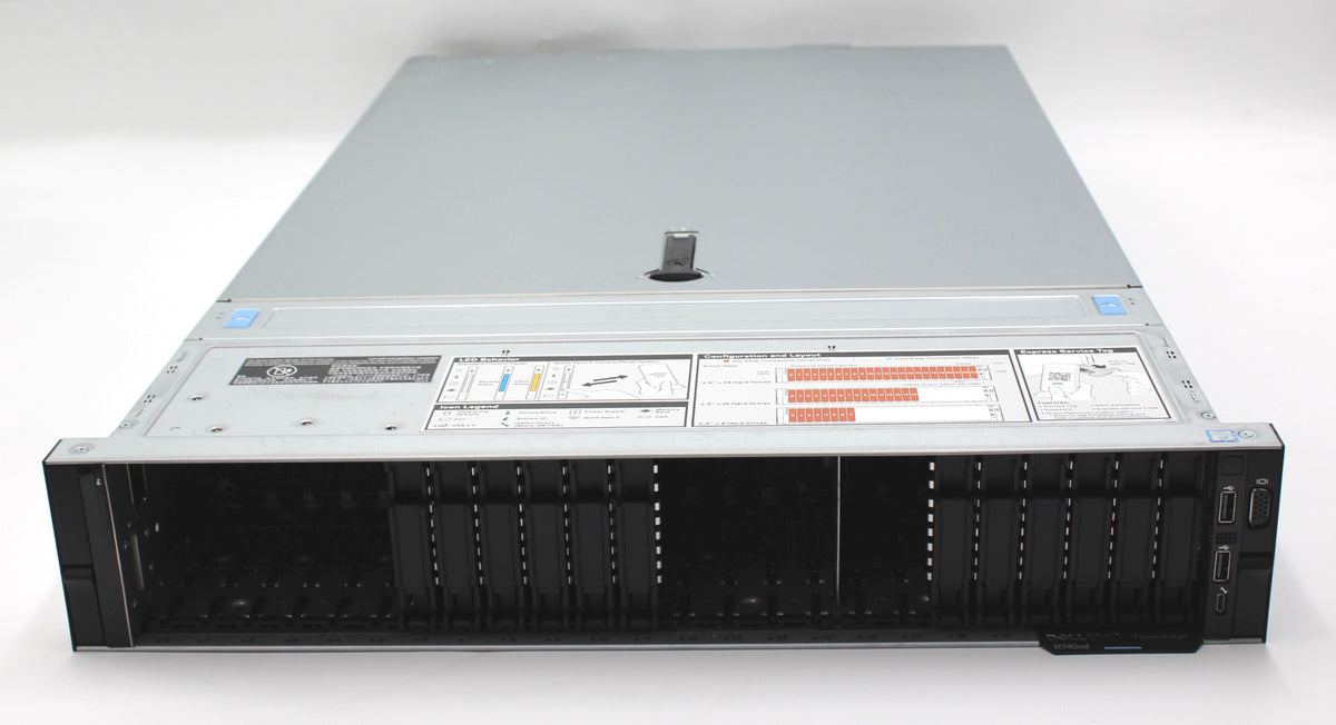 Dell PowerEdge R740xd 24SFF w/ 2x Intel Xeon Gold 6152 & 2x 1100w PSU *NO RAM - NO HDD Caddies*