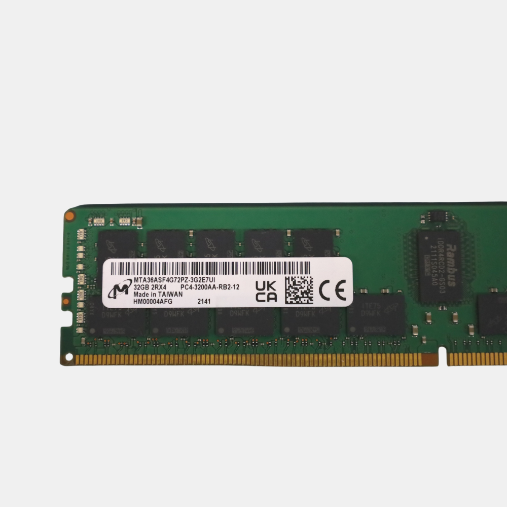 Micron 32GB 2RX4 PC4-3200AA MTA36ASF4G72PZ-3G2E7UI ECC RDIMM Server Memory