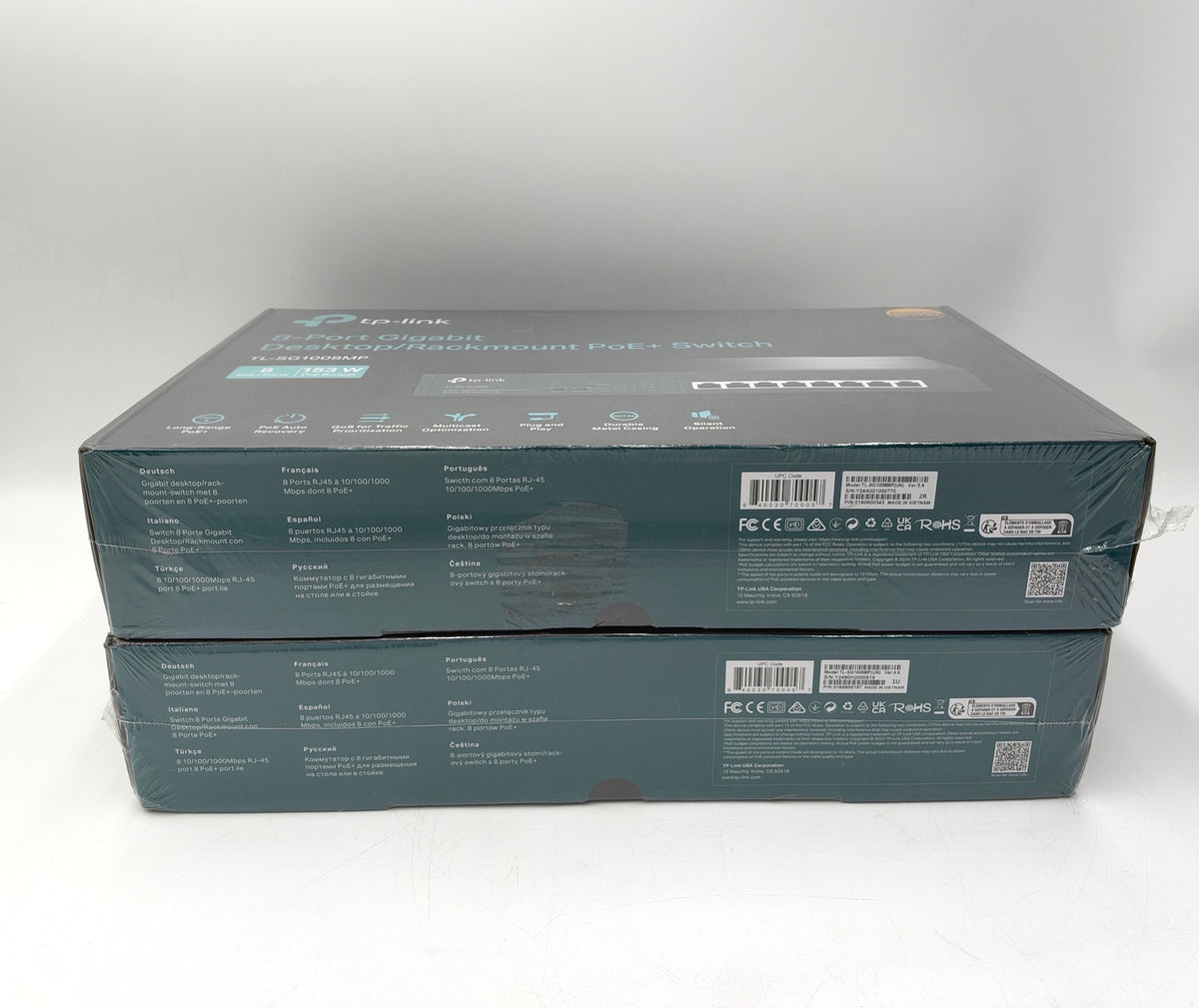 *Lot of 2* TP-Link 8-Port Gigabit Desktop/Rackmount PoE+ Switch TL-SG1008MP