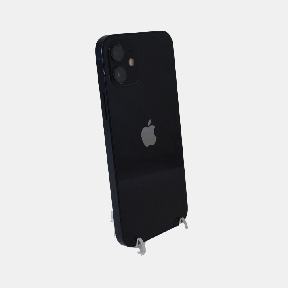 Apple iPhone 12 A2172 Smartphone, 64GB Storage Space, AT&T Locked, Black, Heavy Scratches on Screen