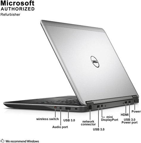 Dell Latitude E7440 14" Laptop, Intel i7-4th Gen, 8GB RAM, 256GB SSD, Windows 10 Pro
