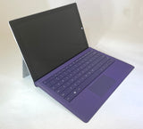 Microsoft Surface Pro 3, Intel i5-4th Gen, 12.1" Screen, 8GB RAM, 256GB SSD, Purple Keyboard, Windows 10 Pro